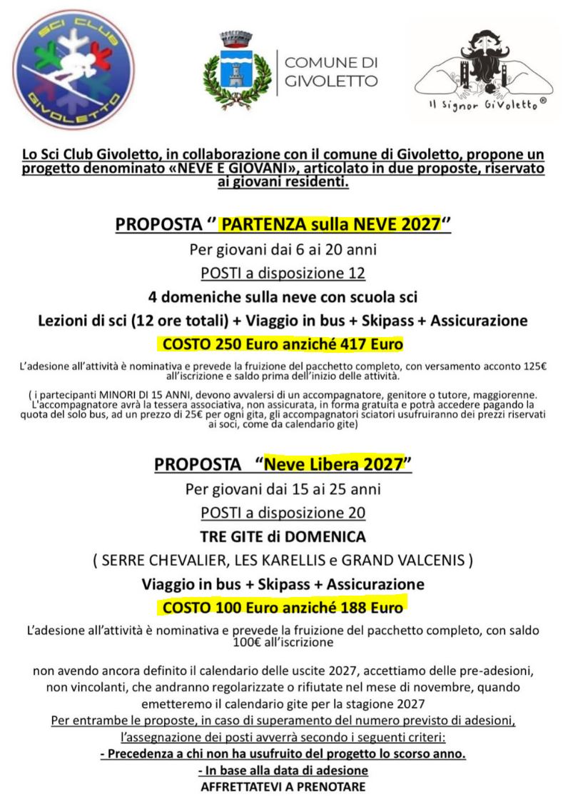 2026-2027 Convenzione con Comune Givoletto